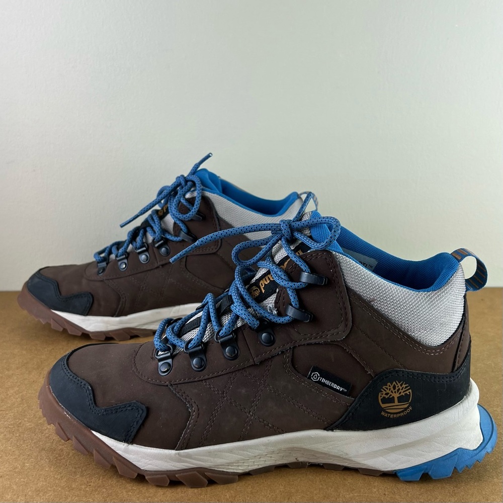 TIMBERLAND BROWN WATERPROOF MID HIKER BOOTS - Picture 8 of 13